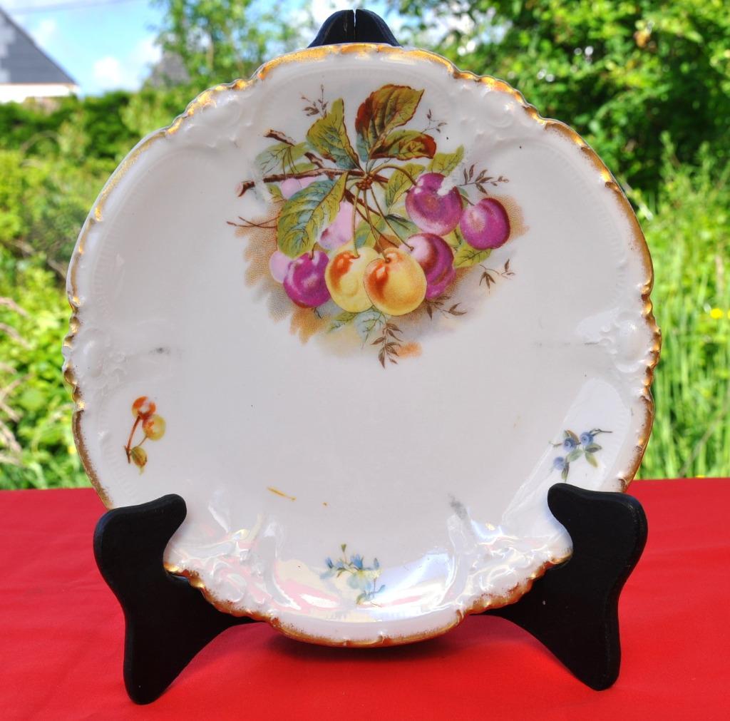 assiette decorative limoges decor cerise, Ophalen of Verzenden