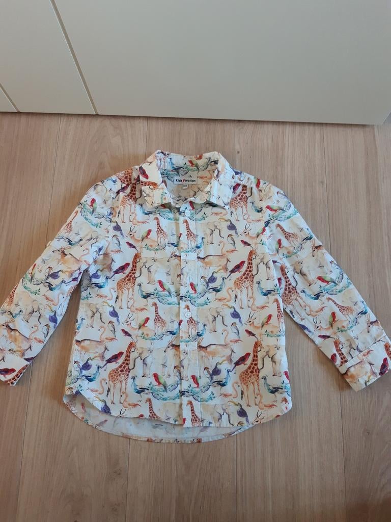 Hemdje jongen, maat 104, Kids Nation, Kinderen en Baby's, Kinderkleding | Maat 104, Overhemd of Blouse, JBC, Ophalen of Verzenden