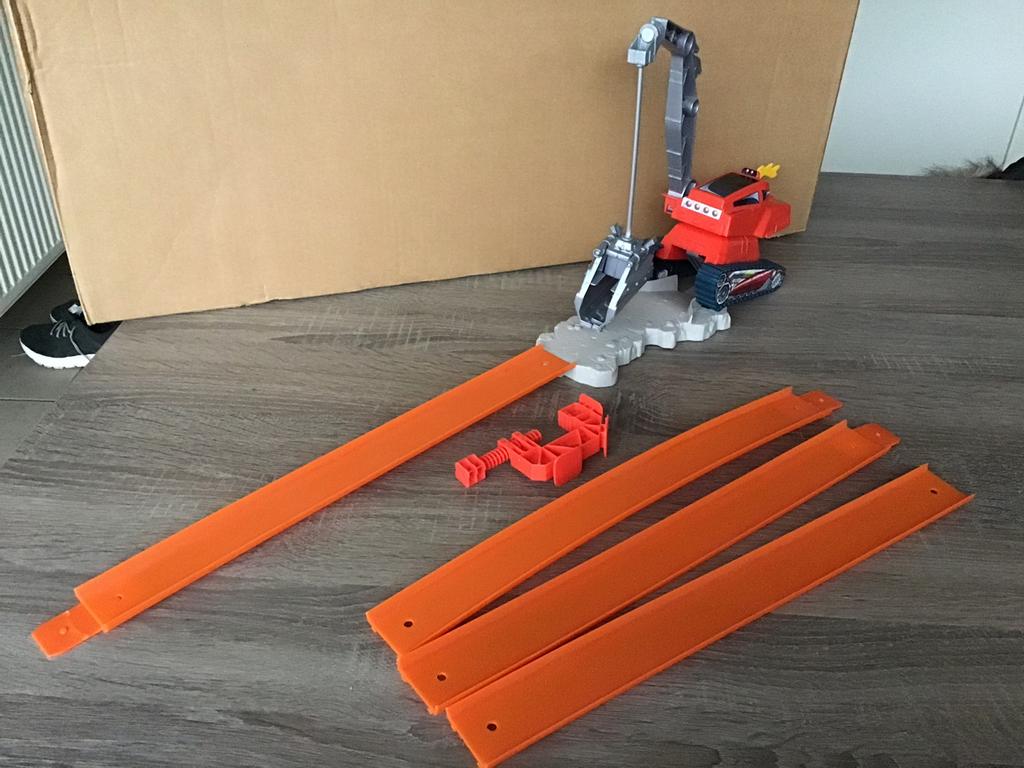 Hot Wheels crane crasher, Ophalen of Verzenden, Gebruikt, Racebaan, Hot Wheels