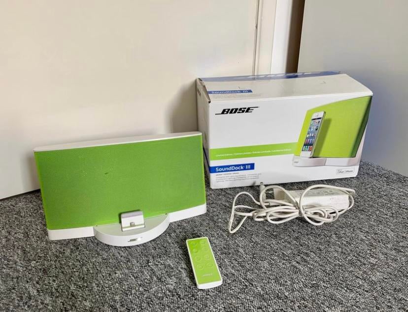 Bose Sounddock III édition limitée vert avec boite, Comme neuf