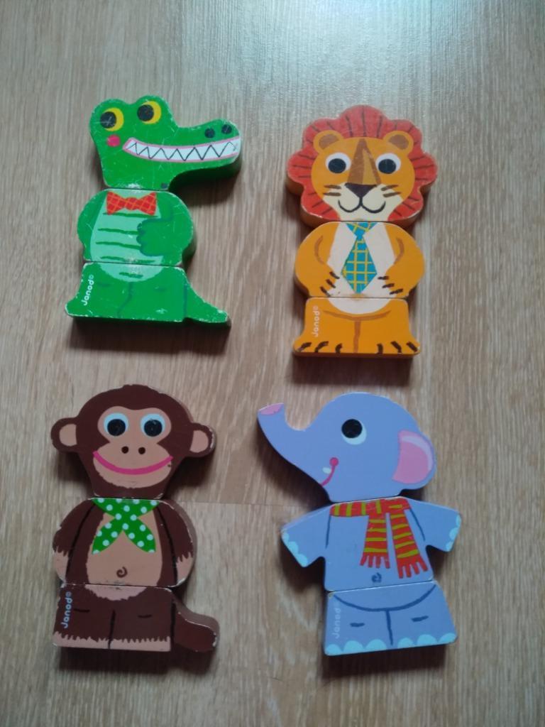 animaux magnetiques en bois Jungle Funny Magnet Janod, Kinderen en Baby's, Speelgoed | Houten speelgoed, Gebruikt, Overige typen