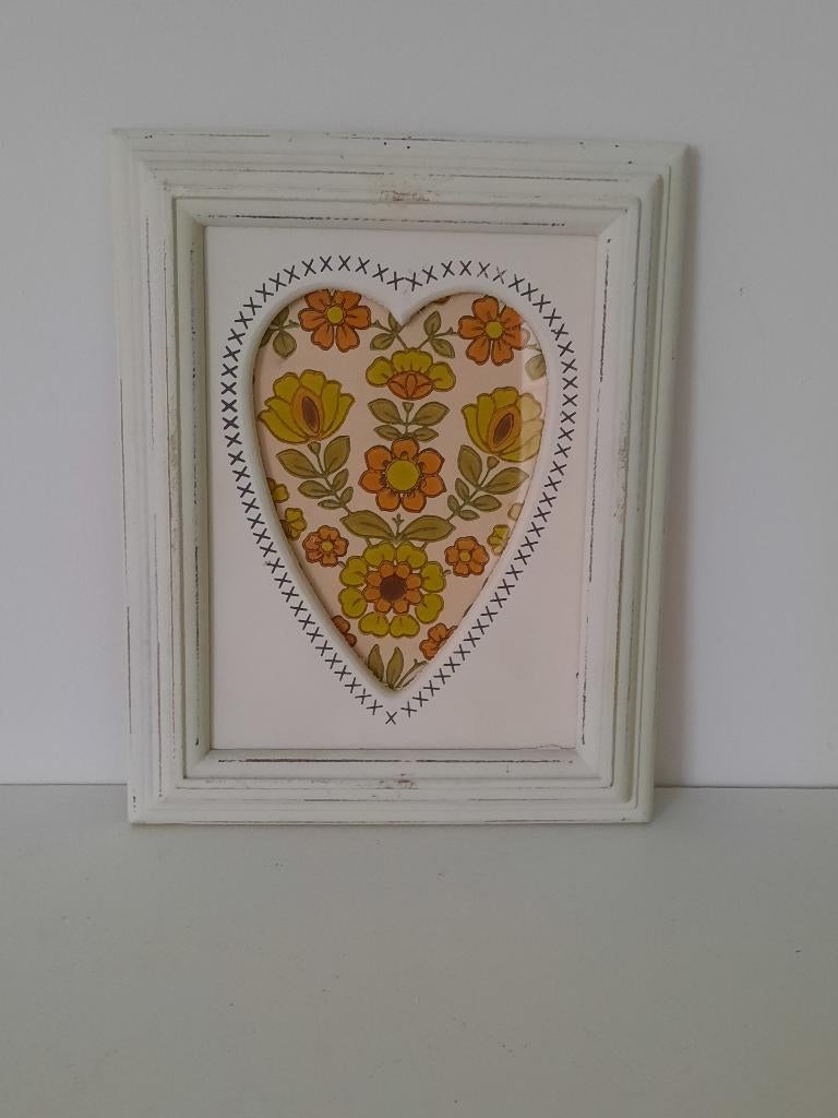 Fotokader in wit hout / Vintage, Ophalen of Verzenden, Zo goed als nieuw, Hout