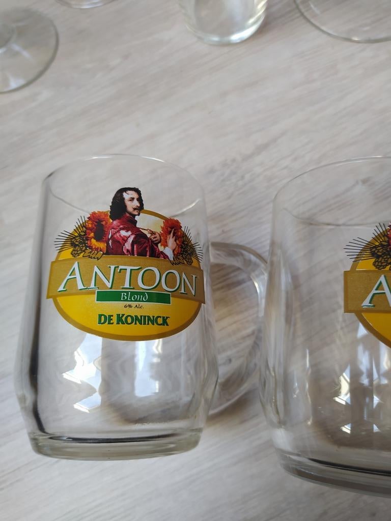 Bierglas Antoon van brouwerij De Koninck, Ophalen of Verzenden, Zo goed als nieuw, Bierglas