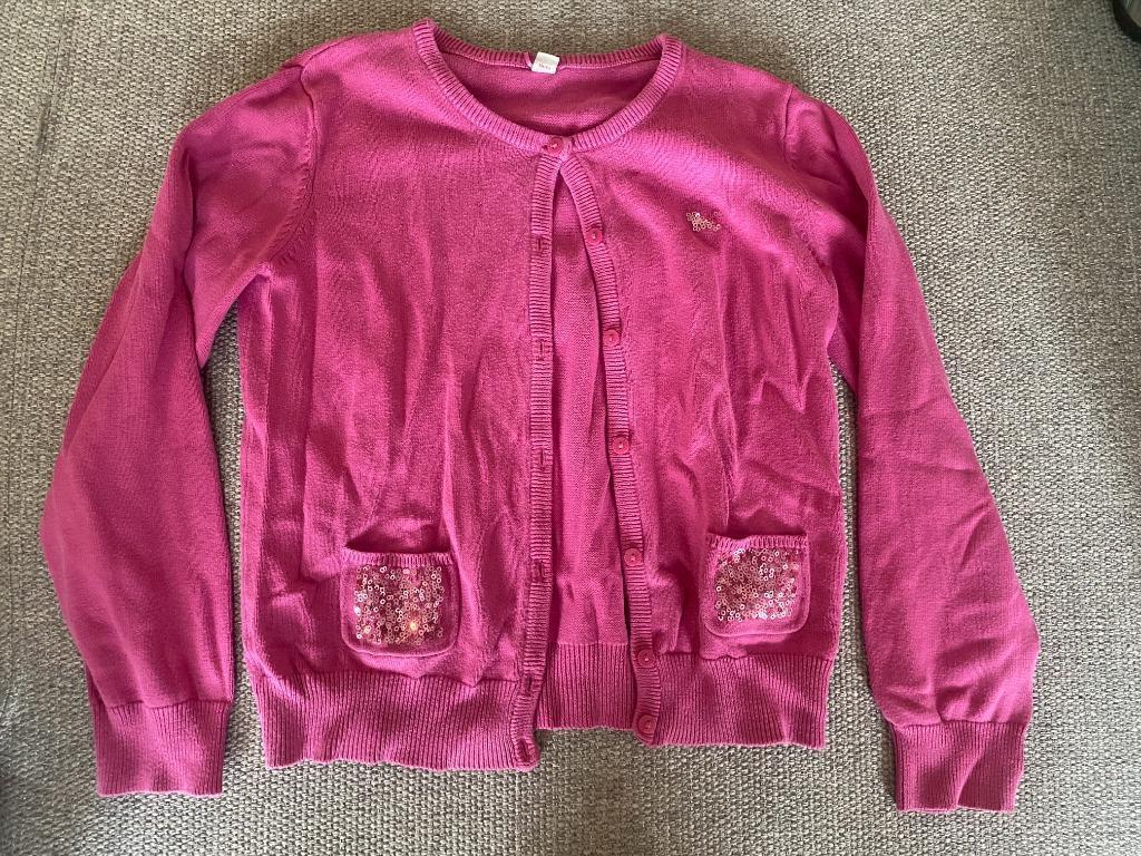 Gilet Esprit roze maat 128/134, Kinderen en Baby's, Kinderkleding | Maat 128, Meisje, Trui of Vest, Ophalen of Verzenden, Zo goed als nieuw