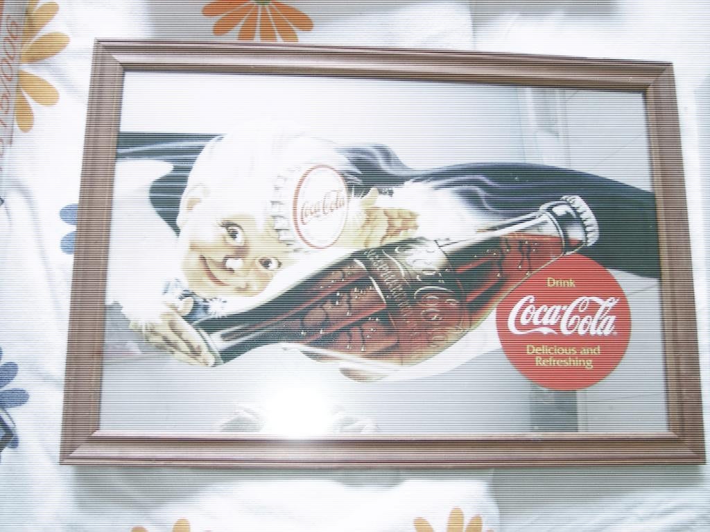 coca cola, Ophalen, Zo goed als nieuw, Reclamebord