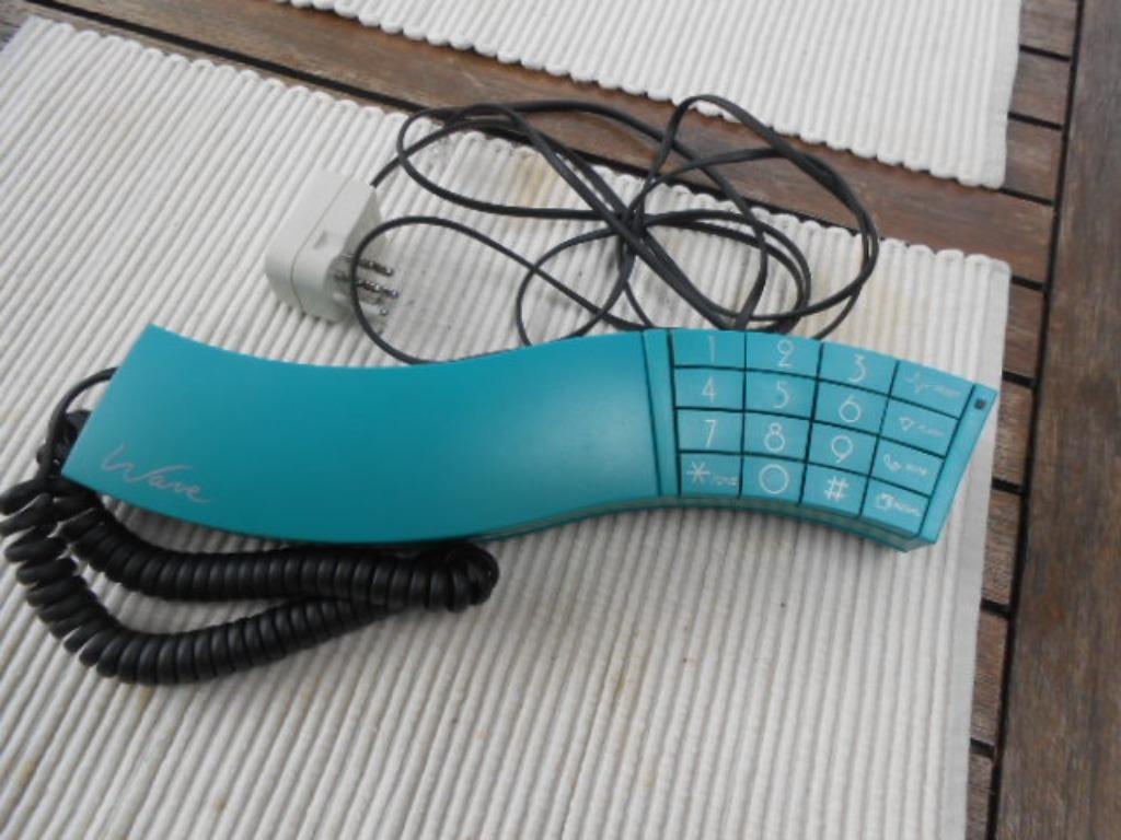 blauw groen "topic wave"  96 TJ0209  vast telefoontoestel, Ophalen of Verzenden, Gebruikt, Blauw