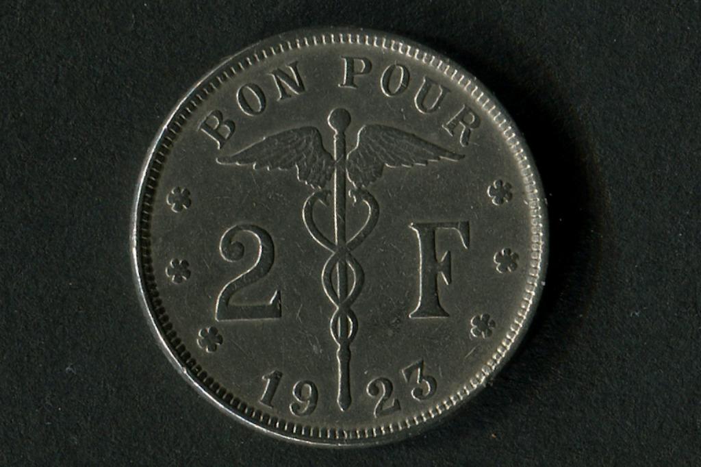 2 frank - Albert I in het Frans 1923, Ophalen of Verzenden, Metaal, Losse munt