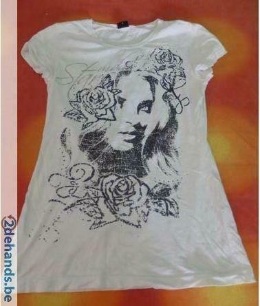 [3495]t-shirt maat medium van de zeb, Ophalen of Verzenden, Gedragen, Maat 38/40 (M), Wit
