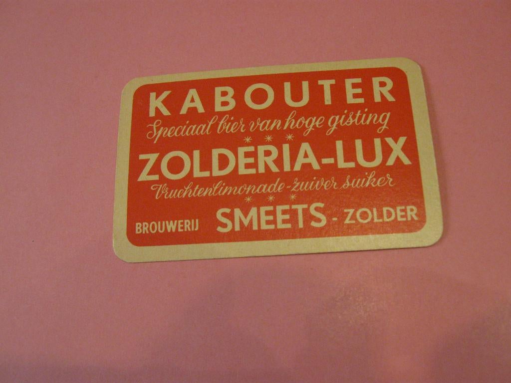 Oude speelkaart Brouwerij Smeets , Zolder (110), Ophalen of Verzenden, Zo goed als nieuw, Speelkaart(en)