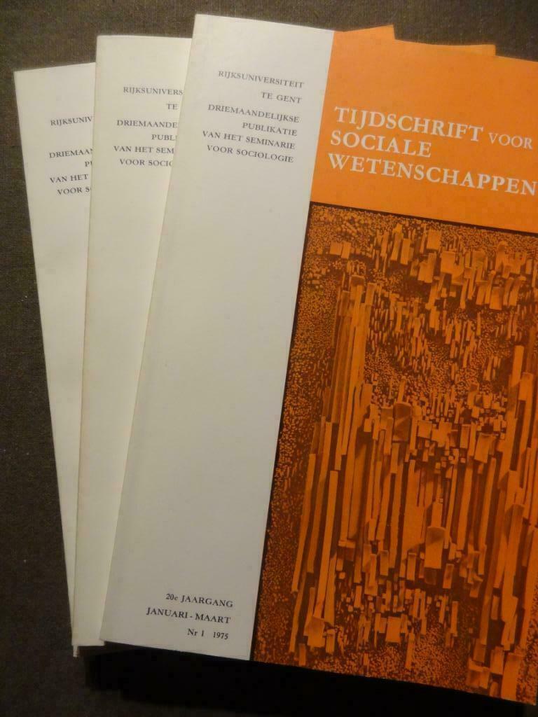 Tijdschrift voor Sociale Wetenschappen 1975 (1-4), Boeken, Ophalen of Verzenden, Zo goed als nieuw, Sociale wetenschap