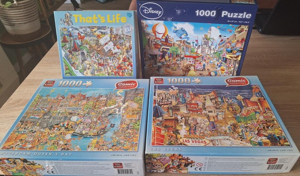 Puzzels 1000 stukjes compleet, Ophalen