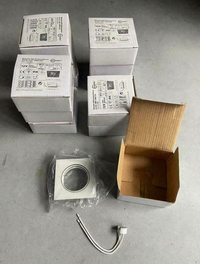 12 nieuwe inbouw spots wit, Huis en Inrichting, Ophalen of Verzenden, Nieuw, Plafondspot of Wandspot, Inbouw