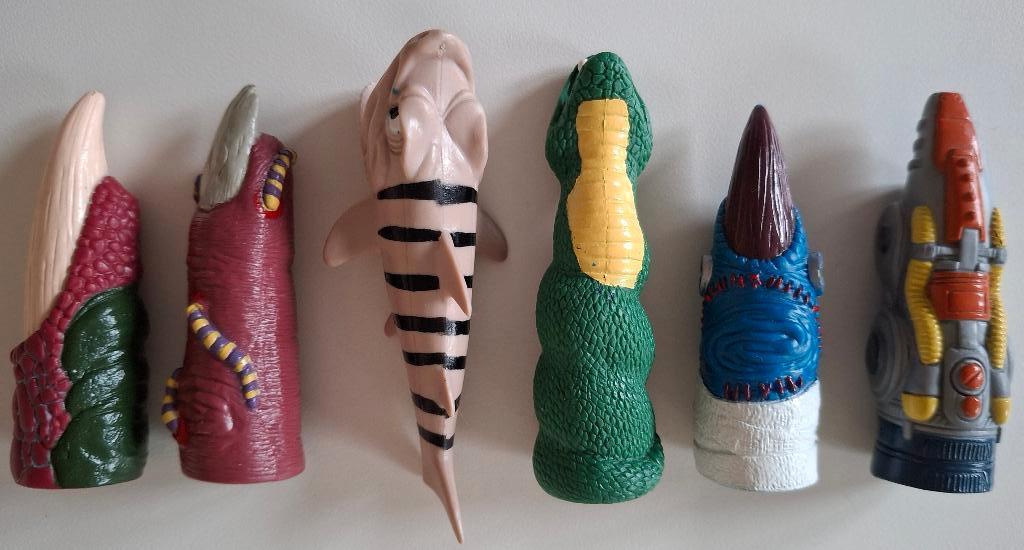 6 Vintage Chupa Chups Finger Pop Monsters 1990's, Verzamelen, Poppetjes en Figuurtjes, Ophalen of Verzenden, Zo goed als nieuw