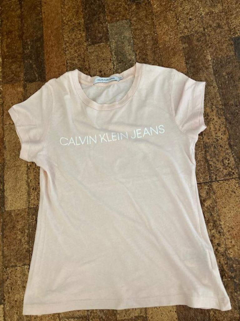 T-shirt Calvin Klein Jeans pour femme taille XS, Manches courtes, Enlèvement ou Envoi, Rose, Comme neuf