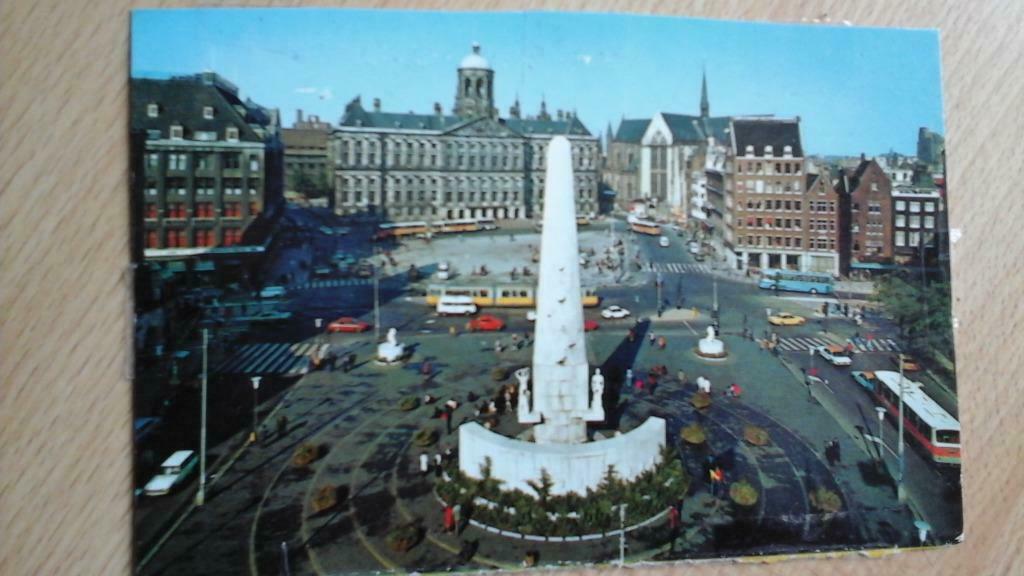 ansichtkaart "amsterdam de dam", Ophalen of Verzenden, 1980 tot heden, Ongelopen, Overig Europa