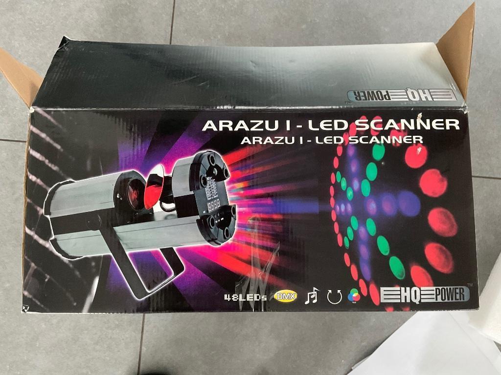 ARAZU I - SCANNER A LED - 48 LED DMX, Muziek en Instrumenten, Licht en Laser, Zo goed als nieuw, Licht, Geluidgestuurd, Kleur