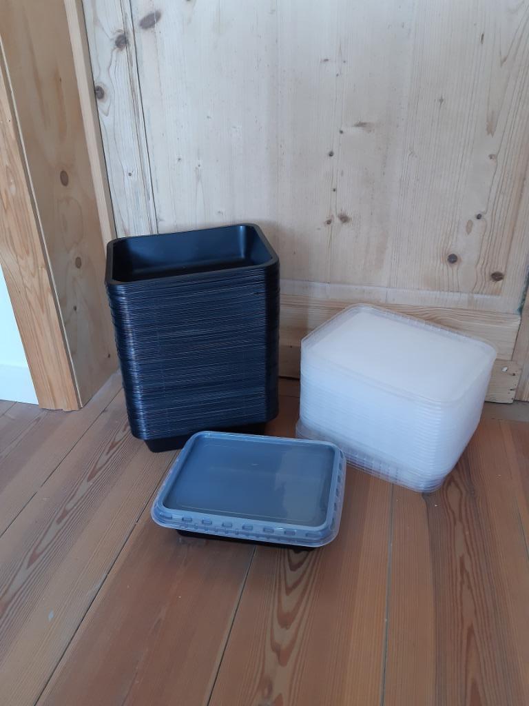 100 bewaardoosjes met deksel, Hobby en Vrije tijd, Ophalen of Verzenden, Gebruikt