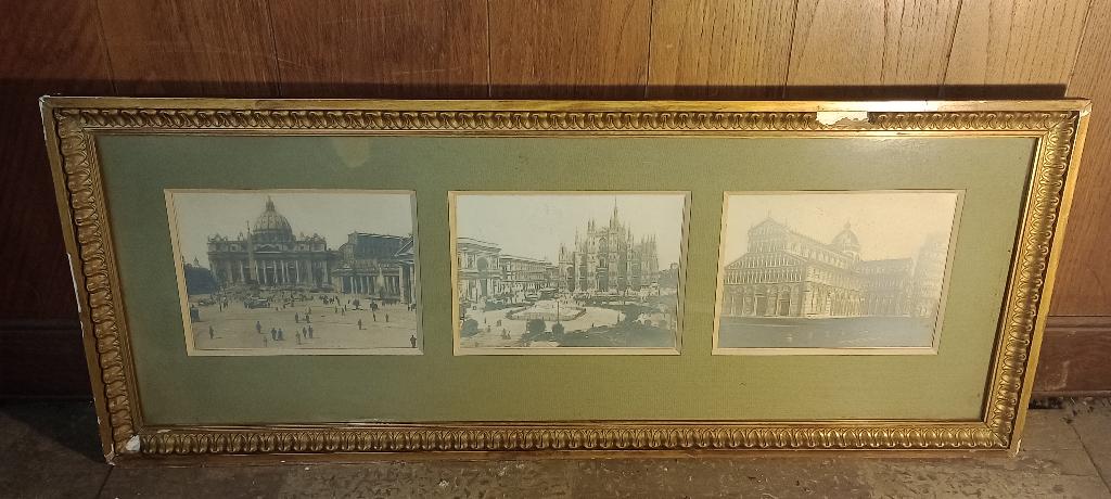 Triptyque photos anciennes Italie cadre Mons 1900, n331, Enlèvement