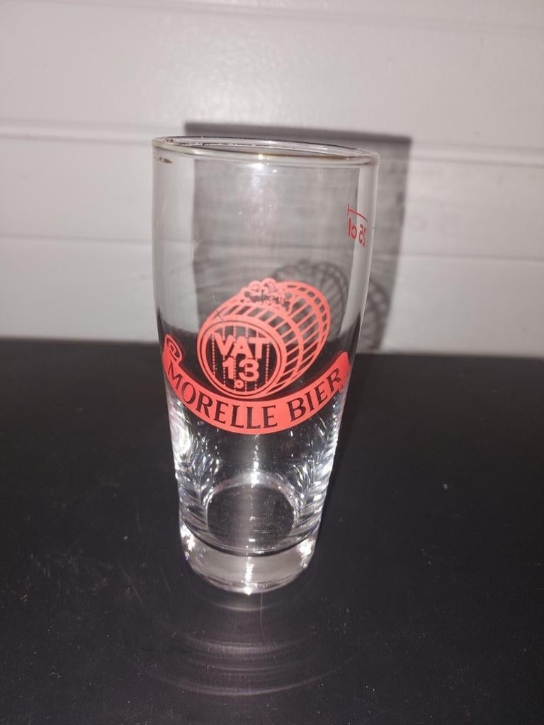 Morelle bier glas vat 13, Ophalen of Verzenden, Zo goed als nieuw, Bierglas