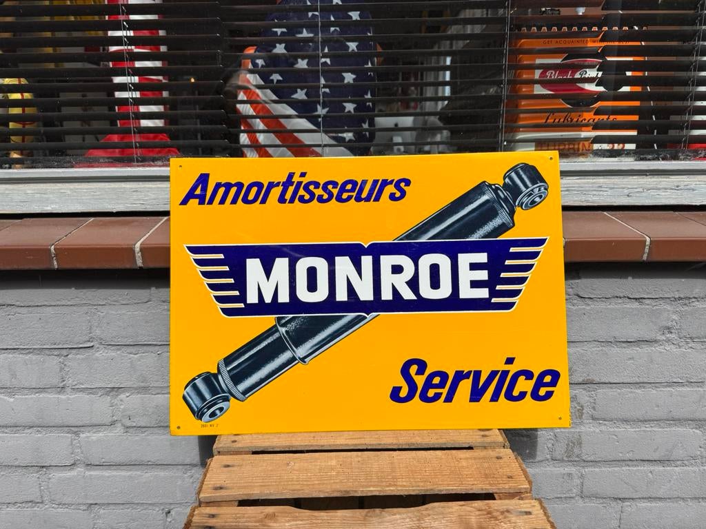 Ancien panneau d'affichage pour amortisseurs Monroe, Enlèvement ou Envoi, Utilisé, Panneau publicitaire