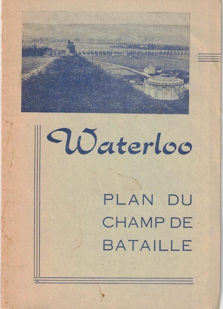 Waterloo PLAN DU CHAMP DE BATAILLE (guide ancien), Enlèvement ou Envoi, Utilisé, Autres sujets/thèmes