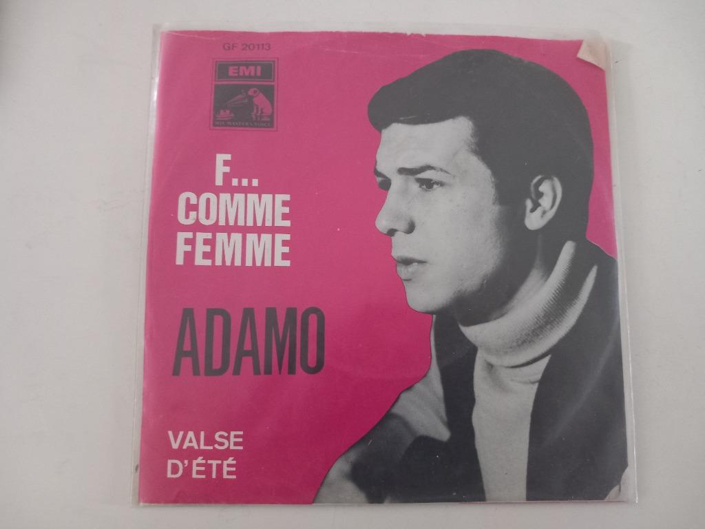 Single en vinyle 7" Adamo F... Comme Femme Pop Song, Enlèvement ou Envoi, 7 pouces, Pop, Single