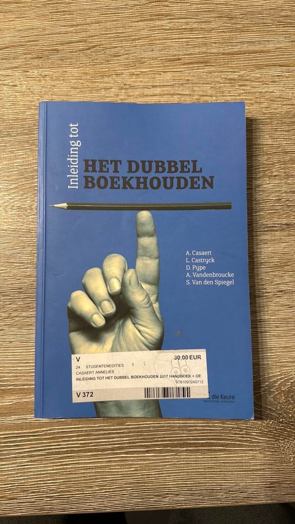 Het dubbel boekhouden inleiding tot, Ophalen of Verzenden, ??