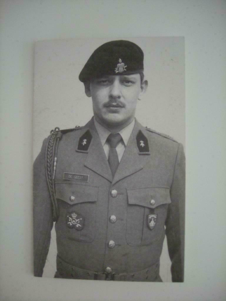 Carte de prière du caporal chef Eddy De Geest, Enlèvement ou Envoi, Image pieuse