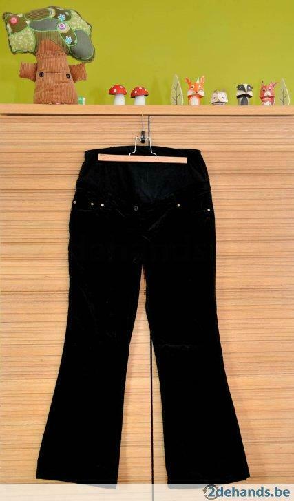 Zwangerschapsbroek zwart ribfluweel – Maat 40, Kleding | Dames, Zwangerschapskleding, Maat 38/40 (M), Zwart, MET, Ophalen of Verzenden