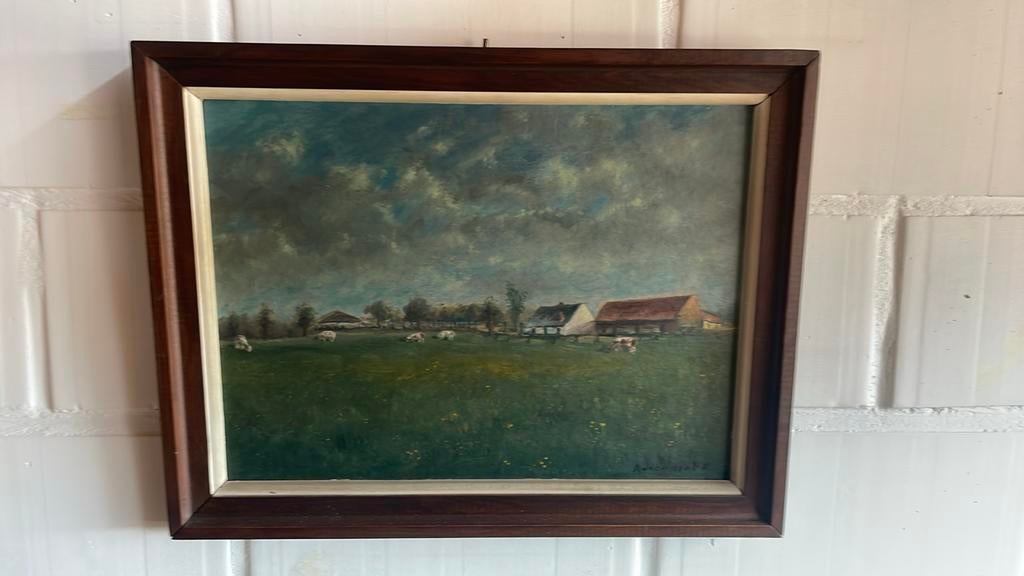 Schilderijtje van hoeve, Ophalen