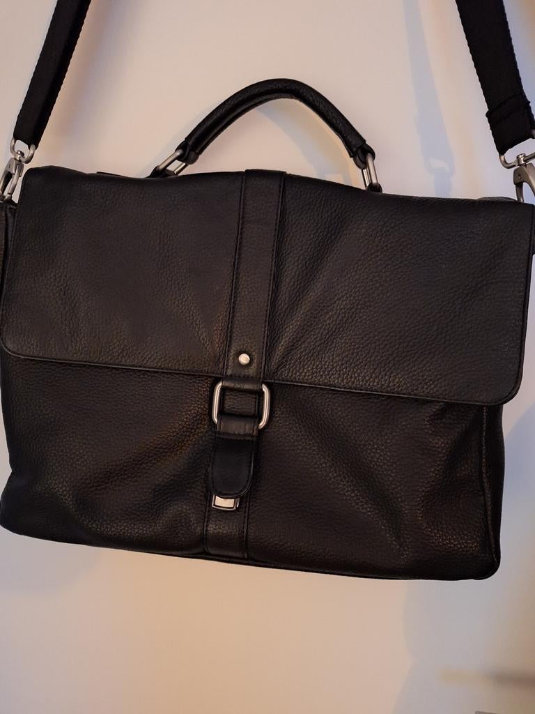 Sac porte-documents-ordinateur portable en cuir, Autres marques, Cuir, Comme neuf, Enlèvement