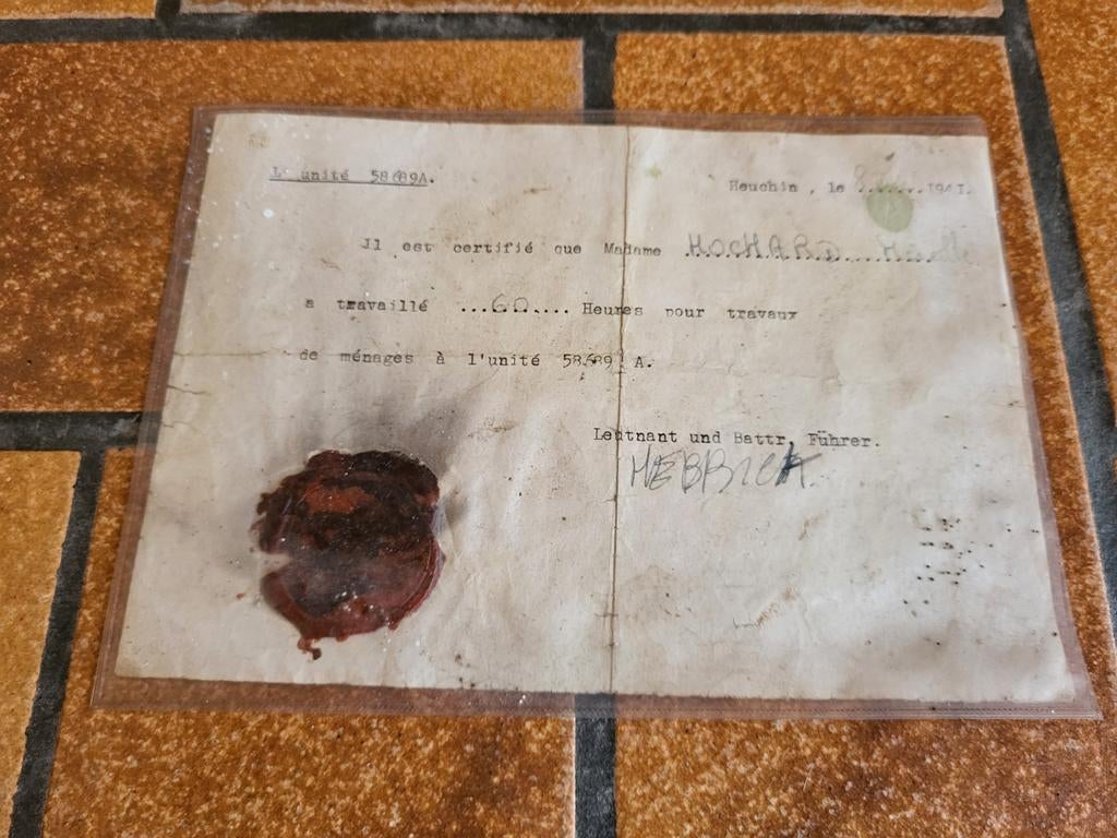 note de frais, Allemagne 2WW, Ophalen of Verzenden