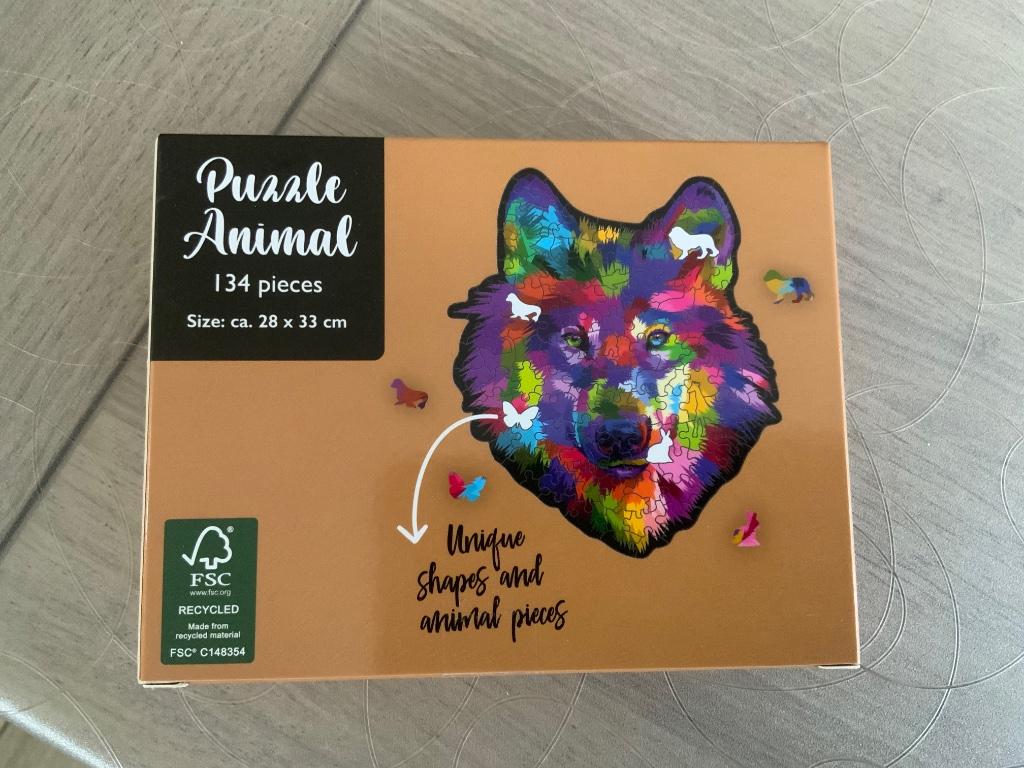 Puzzel Animal 134stukken Wolf, Hobby en Vrije tijd, Ophalen, Minder dan 500 stukjes, Zo goed als nieuw, Legpuzzel