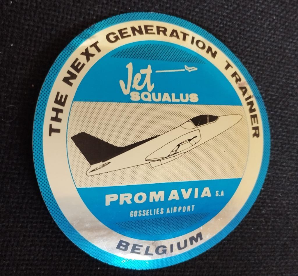 Autocollant avion Jet Squalus de Promavia Gosseliess, Collections, Enlèvement ou Envoi, Comme neuf, Marque