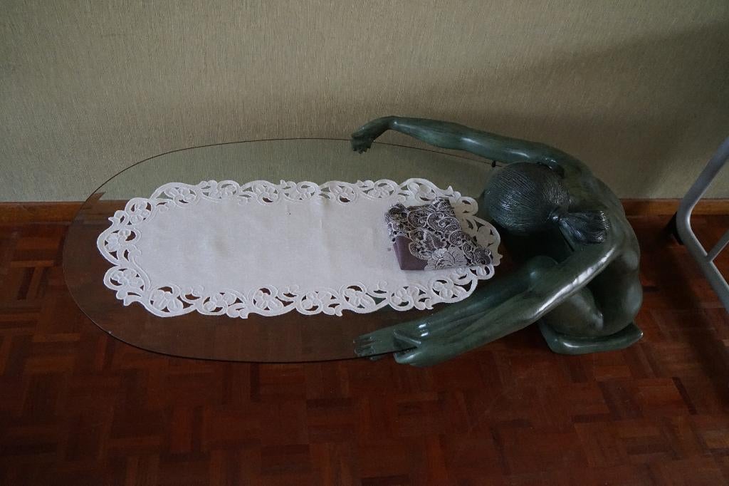 salontafel, Verre, 50 à 100 cm, Enlèvement, Utilisé