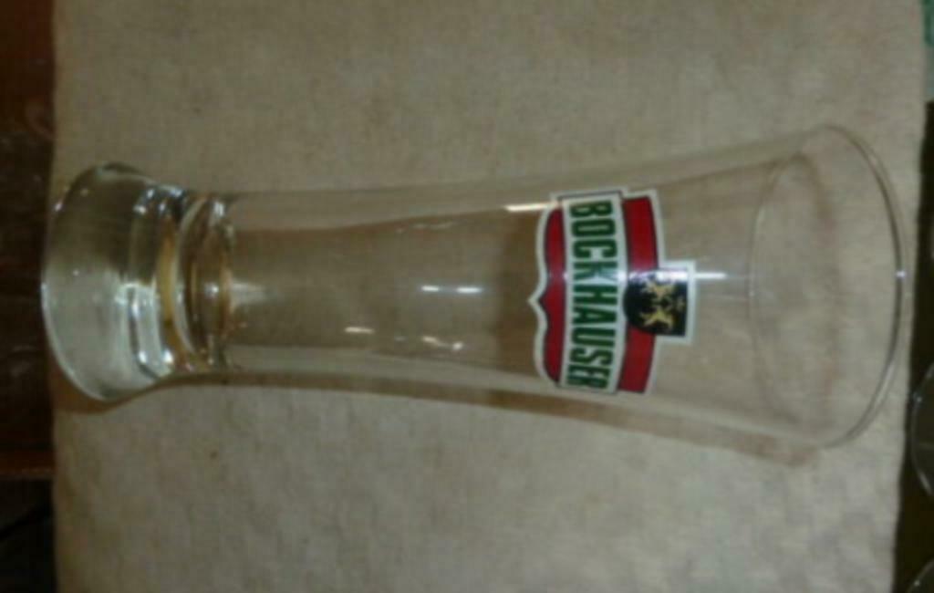 #G bier glas BOCKHAUSER ' fluitje 'Brij Haacht Boortmeerbeek, Ophalen of Verzenden, Nieuw, Bierglas