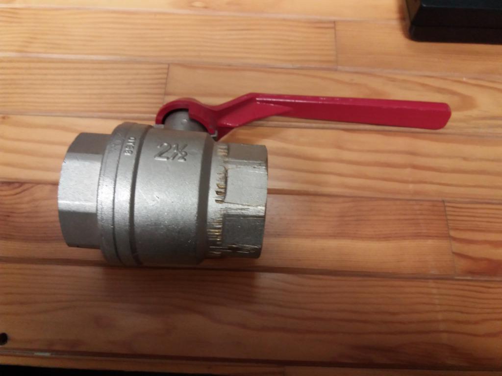 Bolafsluiter 2-1/2duim, Verzenden, Zo goed als nieuw, Inox, Overige typen