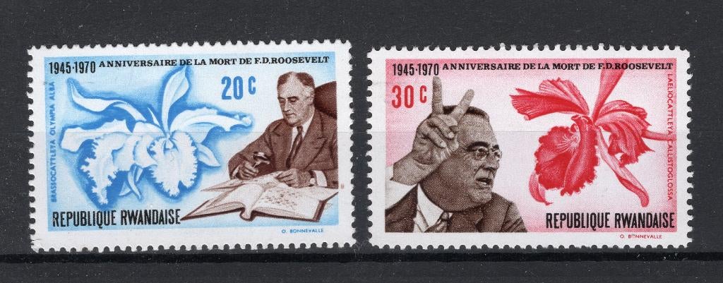 RWANDA 392/393 MNH 1970, Postzegels en Munten, Postzegels | Europa | België, Ophalen of Verzenden, Postfris, Postfris