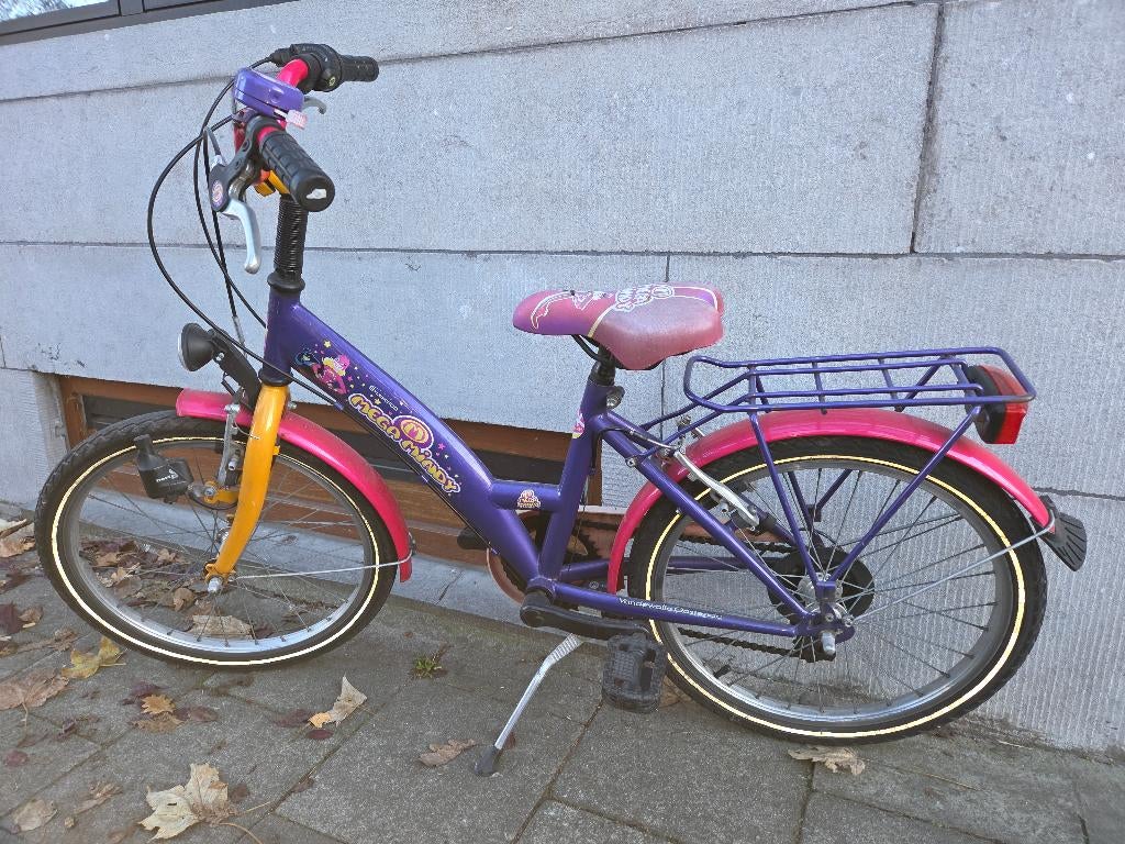 Kinderfiets 20 inch Mega Mindy, Ophalen, Gebruikt, Velgrem, 16 tot 20 inch