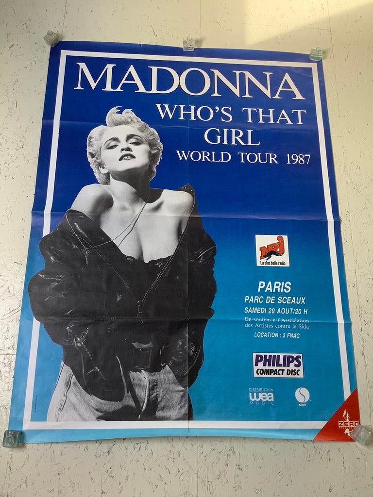 Concert affiche Madonna 1987, Verzamelen, Ophalen of Verzenden, Zo goed als nieuw