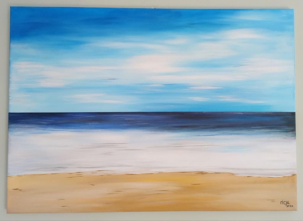 Acryl schilderij zee, Enlèvement
