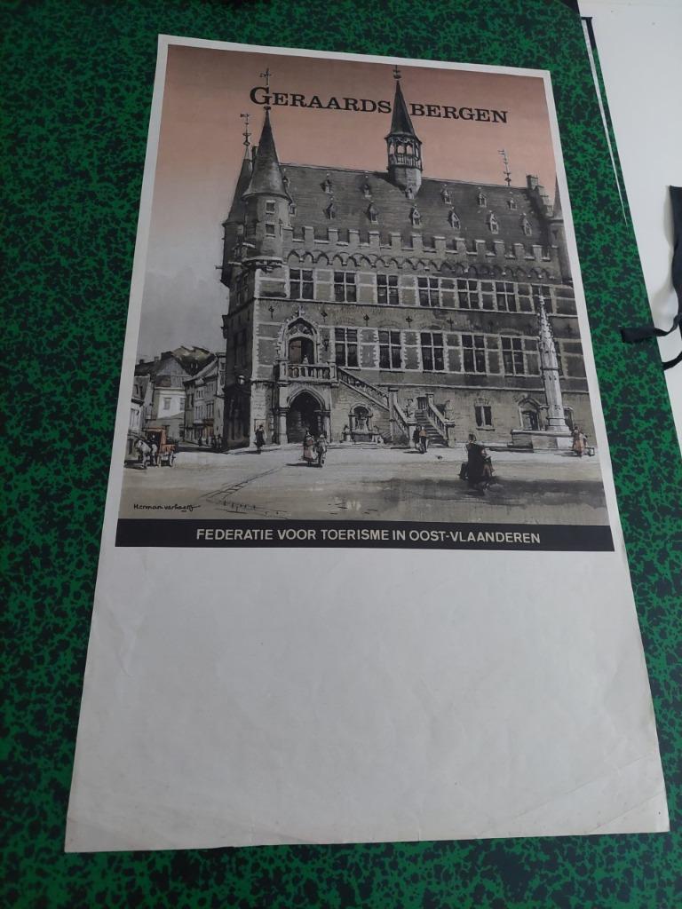 affiche Geraardsbergen, Herman Verbaere, 1950, Verzamelen, Verzenden, Gebruikt, Overige soorten, Overige typen