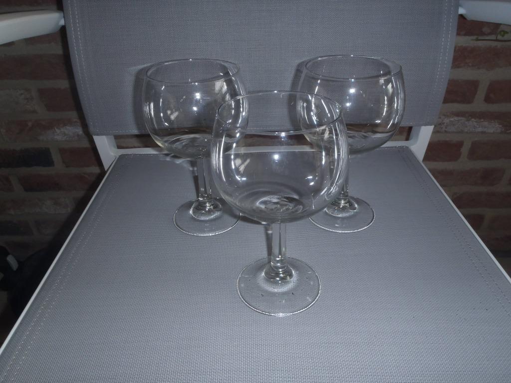 1 set van 3 ballonglazen, Ophalen of Verzenden, Nieuw, Glas, Glas of Glazen