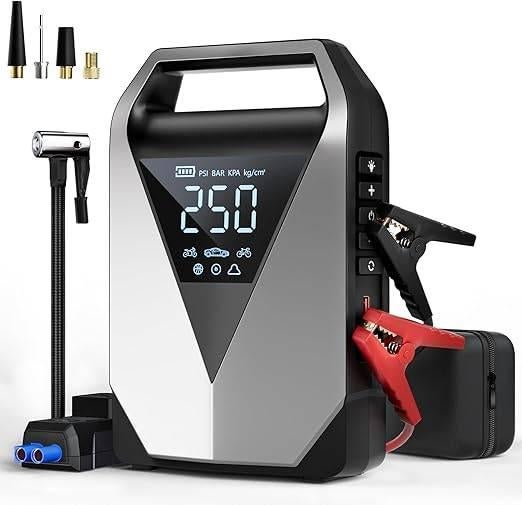 Jumpstarter met compressor | GRATIS LEVERING, Auto diversen, Jumpstarters, -, Verzenden, -, Nieuw