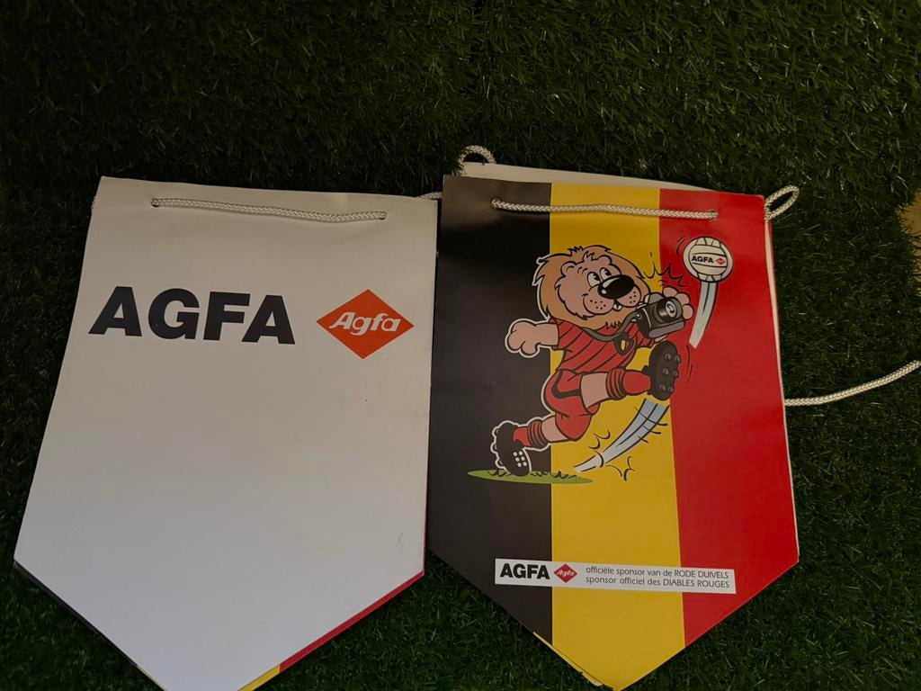Wimpels rode duivels AGFA, Verzamelen, Ophalen of Verzenden, Gebruikt, Vaantje of Sjaal