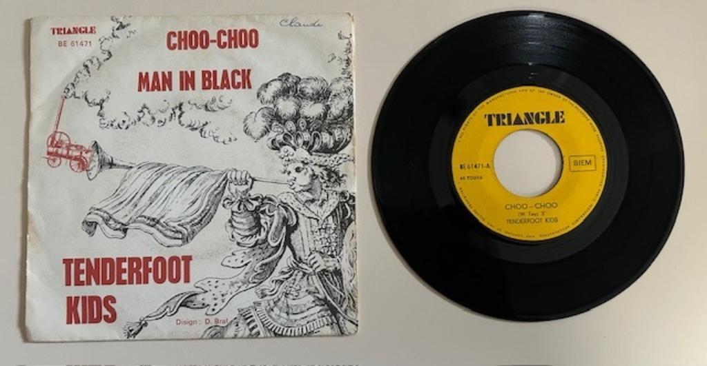 45T SINGLE TENDERFOOT KIDS - CHOO-CHOO/MAN IN BLACK - BELPOP, Cd's en Dvd's, Gebruikt, 7 inch, Single, Ophalen of Verzenden