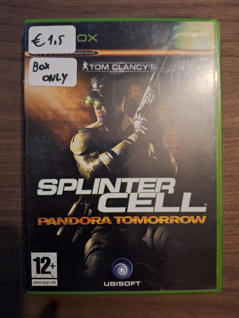Splinter Cell: Pandora Tomorrow Xbox (box only!), Games en Spelcomputers, Avontuur en Actie, Gebruikt, Ophalen of Verzenden, 3 spelers of meer
