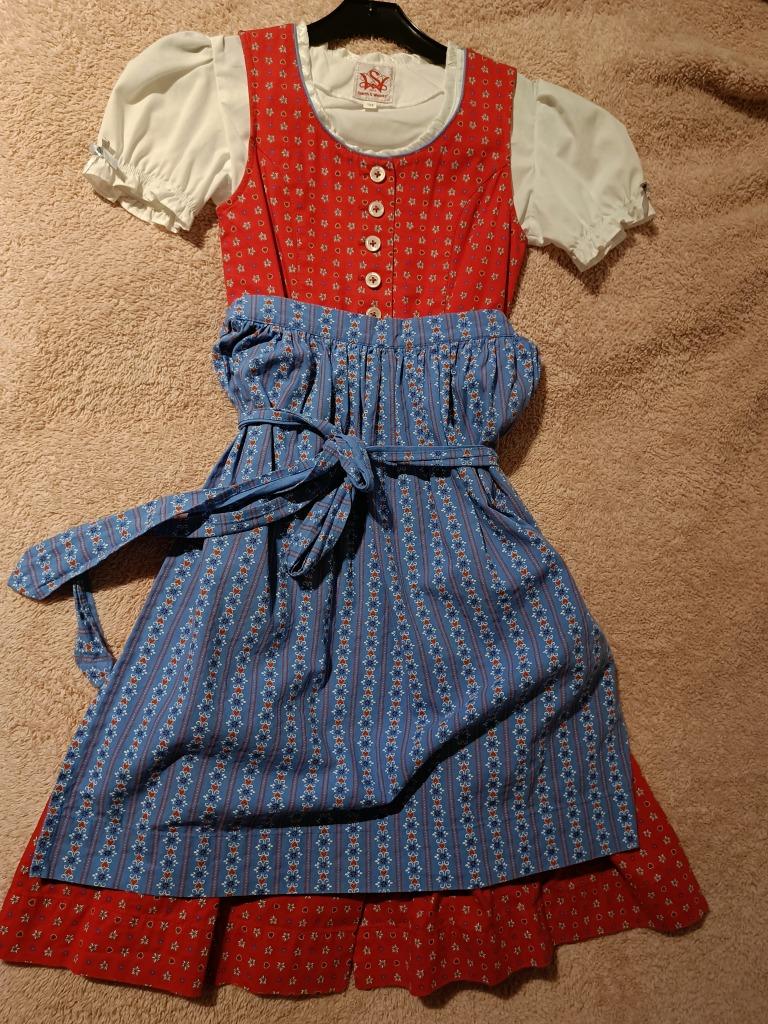 Dirndl maat 128 uit Oostenrijk, Kinderen en Baby's, Ophalen of Verzenden, Zo goed als nieuw, 122 t/m 128, Meisje