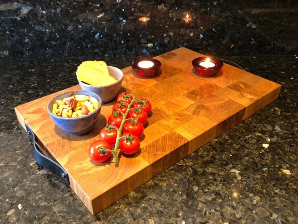 Kops eiken Hapjesplank Borrelplank Serveerplank 50x30x3,7, Huis en Inrichting, Keuken | Servies, Ophalen of Verzenden, Nieuw