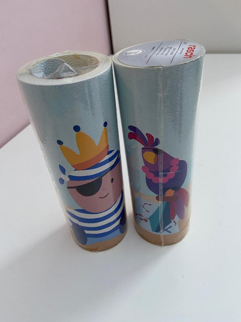 Behangboord voor kinderkamer: piratenfiguurtjes, Ophalen of Verzenden, 75 m² of meer, Geel, Kinderfiguurtjes